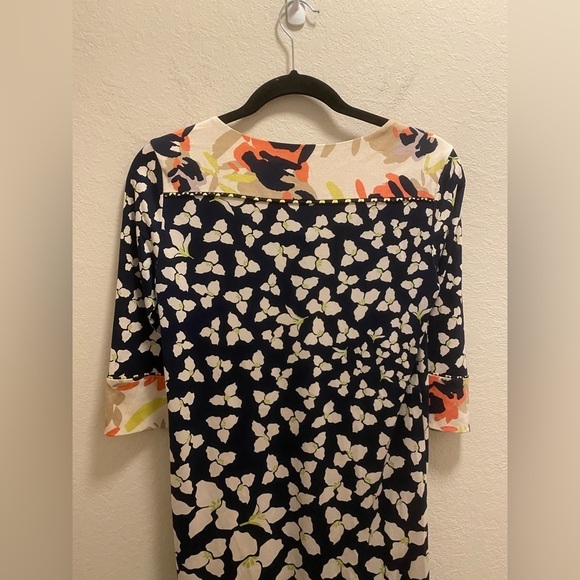 Diane Von Furstenberg Silk Mixed Floral Front Tie Mini Dress - Picture 7 of 11